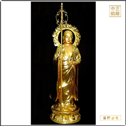 鑄銅關公 1米高地藏王站像鑄造