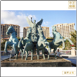 小區景觀銅馬雕塑