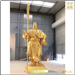 鑄銅關公 大型金色關公銅像