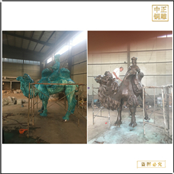鑄銅關公 定制駱駝銅雕塑廠家