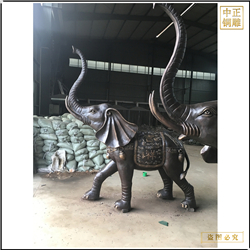 鑄銅關公 大型室外銅雕大象擺件加工