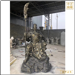 鑄銅關公 看書關公銅雕