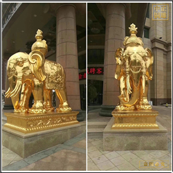 企業(yè)門(mén)口貼金銅大象廠(chǎng)家