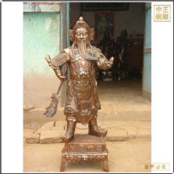 鑄銅關(guān)公 全銅關(guān)二爺武財(cái)神佛像銅雕塑