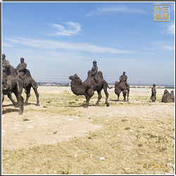鑄銅關(guān)公 沙漠駱駝雕塑擺件價(jià)格