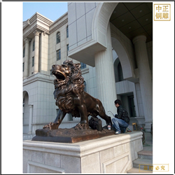 鑄銅關(guān)公 大型酒店銅獅子雕塑鑄造