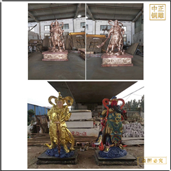 鑄銅關公 護法天神韋天將軍神像銅雕塑