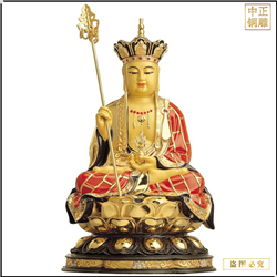 鑄銅關公 純銅家用地藏王擺件