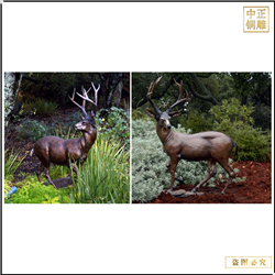 鑄銅關(guān)公 廣場公園銅鹿雕塑擺件
