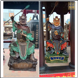 鑄銅關(guān)公 鑄造監(jiān)齋菩薩銅雕塑廠家