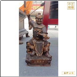 鑄銅關(guān)公 監(jiān)齋菩薩銅雕塑價(jià)格