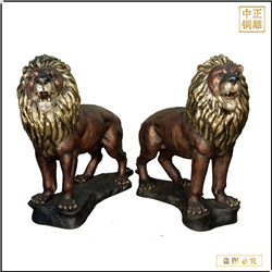 鑄銅關(guān)公 一對銅獅子雕塑價(jià)格