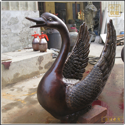 鑄銅關(guān)公 銅天鵝雕塑加工制作