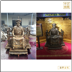 古代努爾哈赤銅雕塑鑄造 古代努爾哈赤銅雕塑鑄造