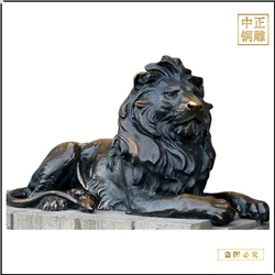 鑄銅關公 歐式銅獅子圖片
