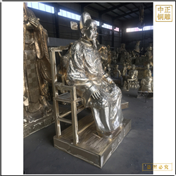 鑄銅關(guān)公 貼金蕭大亨人物銅像
