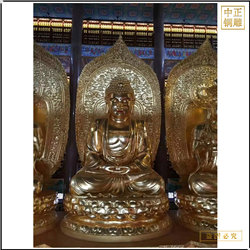 鑄銅關(guān)公 大型寺廟西方三圣銅佛像