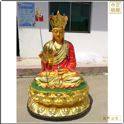 彩繪貼金坐像地藏王銅佛像 彩繪貼金坐像地藏王銅佛像