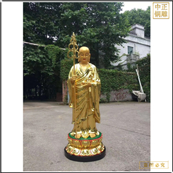黃銅地藏王站像鑄造 黃銅地藏王站像鑄造