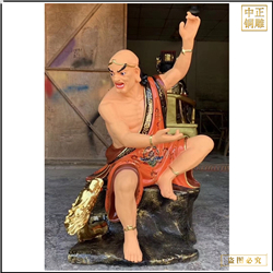 鑄銅關(guān)公 彩繪十八羅漢銅佛像銷售價格