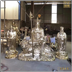 鑄銅關公 貼金地藏王銅佛像加工