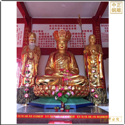 鑄銅關(guān)公 貼金彩繪地藏王菩薩定制