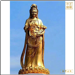鑄銅關(guān)公 寺廟雕塑大型觀音菩薩