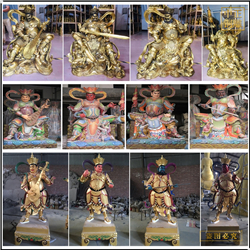 鑄銅關(guān)公 各種樣式四大天王銅雕鑄造廠