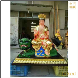 鑄銅關(guān)公 文殊普賢菩薩廠家制作