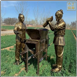 鑄銅關公 農民勞作人物銅雕塑