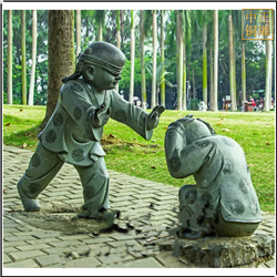 廣場小孩捉迷藏景觀雕塑 廣場小孩捉迷藏景觀雕塑