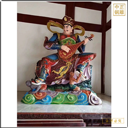鑄銅關公 貼金四大天王銅佛像價格