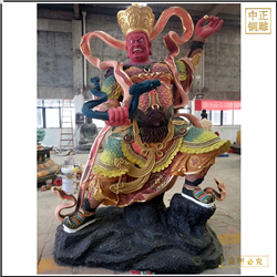 鑄銅關公 黃銅鑄銅四大天王佛像