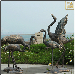 園林仙鶴動物雕塑 園林仙鶴動物雕塑