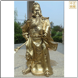 持刀關公銅雕塑 持刀關公銅雕塑