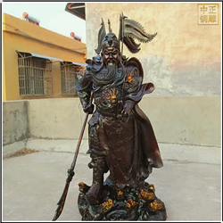 鑄銅關公 提刀向下九龍關公像制作