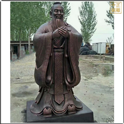 鑄銅關(guān)公 站像孔子銅雕