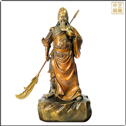 鑄銅關(guān)公 鑄銅持刀關(guān)公定制
