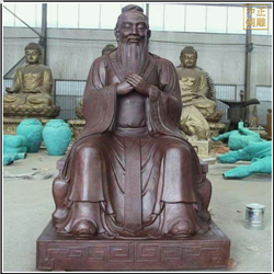 鑄銅關(guān)公 坐像孔子銅雕塑定制