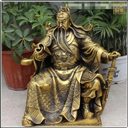 鑄銅關(guān)公 坐像讀書關(guān)公雕塑